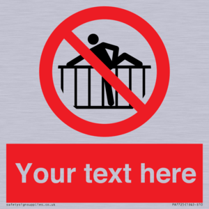 Custom prohibition do not cross barrier